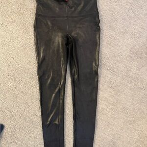 SPANX Glossy (faux leather) Black Leggings